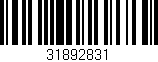 Código de barras (EAN, GTIN, SKU, ISBN): '31892831'