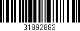 Código de barras (EAN, GTIN, SKU, ISBN): '31892883'