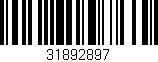 Código de barras (EAN, GTIN, SKU, ISBN): '31892897'