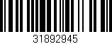 Código de barras (EAN, GTIN, SKU, ISBN): '31892945'