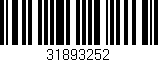 Código de barras (EAN, GTIN, SKU, ISBN): '31893252'