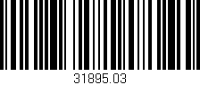 Código de barras (EAN, GTIN, SKU, ISBN): '31895.03'