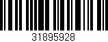 Código de barras (EAN, GTIN, SKU, ISBN): '31895928'