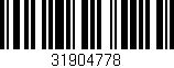 Código de barras (EAN, GTIN, SKU, ISBN): '31904778'