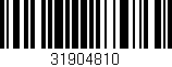 Código de barras (EAN, GTIN, SKU, ISBN): '31904810'