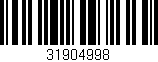 Código de barras (EAN, GTIN, SKU, ISBN): '31904998'