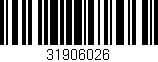 Código de barras (EAN, GTIN, SKU, ISBN): '31906026'