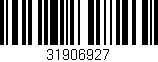 Código de barras (EAN, GTIN, SKU, ISBN): '31906927'