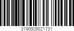 Código de barras (EAN, GTIN, SKU, ISBN): '3190928021731'