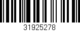 Código de barras (EAN, GTIN, SKU, ISBN): '31925278'