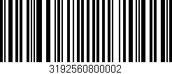Código de barras (EAN, GTIN, SKU, ISBN): '3192560800002'