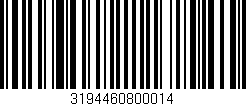 Código de barras (EAN, GTIN, SKU, ISBN): '3194460800014'