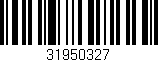 Código de barras (EAN, GTIN, SKU, ISBN): '31950327'