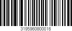 Código de barras (EAN, GTIN, SKU, ISBN): '3195960800016'