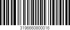 Código de barras (EAN, GTIN, SKU, ISBN): '3196660800016'