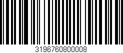 Código de barras (EAN, GTIN, SKU, ISBN): '3196760800008'