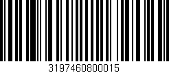 Código de barras (EAN, GTIN, SKU, ISBN): '3197460800015'