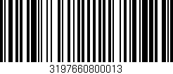 Código de barras (EAN, GTIN, SKU, ISBN): '3197660800013'