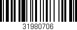 Código de barras (EAN, GTIN, SKU, ISBN): '31980706'