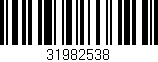 Código de barras (EAN, GTIN, SKU, ISBN): '31982538'