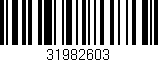 Código de barras (EAN, GTIN, SKU, ISBN): '31982603'