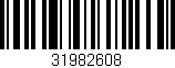Código de barras (EAN, GTIN, SKU, ISBN): '31982608'