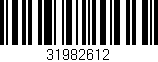 Código de barras (EAN, GTIN, SKU, ISBN): '31982612'