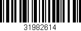 Código de barras (EAN, GTIN, SKU, ISBN): '31982614'