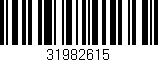 Código de barras (EAN, GTIN, SKU, ISBN): '31982615'