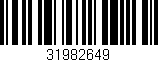 Código de barras (EAN, GTIN, SKU, ISBN): '31982649'