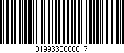 Código de barras (EAN, GTIN, SKU, ISBN): '3199660800017'