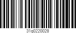 Código de barras (EAN, GTIN, SKU, ISBN): '31g0220028'