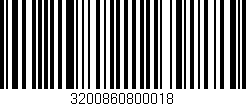 Código de barras (EAN, GTIN, SKU, ISBN): '3200860800018'
