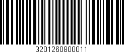 Código de barras (EAN, GTIN, SKU, ISBN): '3201260800011'