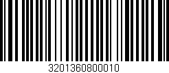 Código de barras (EAN, GTIN, SKU, ISBN): '3201360800010'