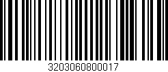 Código de barras (EAN, GTIN, SKU, ISBN): '3203060800017'