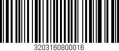 Código de barras (EAN, GTIN, SKU, ISBN): '3203160800016'