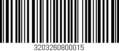 Código de barras (EAN, GTIN, SKU, ISBN): '3203260800015'