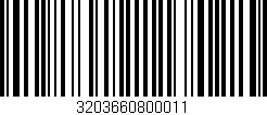 Código de barras (EAN, GTIN, SKU, ISBN): '3203660800011'