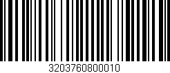 Código de barras (EAN, GTIN, SKU, ISBN): '3203760800010'