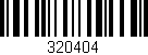 Código de barras (EAN, GTIN, SKU, ISBN): '320404'