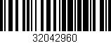 Código de barras (EAN, GTIN, SKU, ISBN): '32042960'