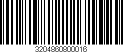 Código de barras (EAN, GTIN, SKU, ISBN): '3204860800016'