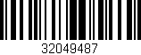 Código de barras (EAN, GTIN, SKU, ISBN): '32049487'