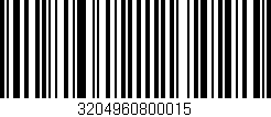Código de barras (EAN, GTIN, SKU, ISBN): '3204960800015'