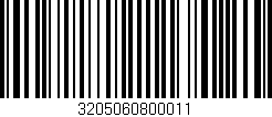 Código de barras (EAN, GTIN, SKU, ISBN): '3205060800011'