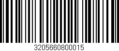 Código de barras (EAN, GTIN, SKU, ISBN): '3205660800015'