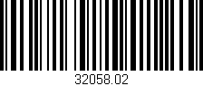 Código de barras (EAN, GTIN, SKU, ISBN): '32058.02'