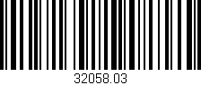 Código de barras (EAN, GTIN, SKU, ISBN): '32058.03'