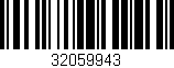 Código de barras (EAN, GTIN, SKU, ISBN): '32059943'